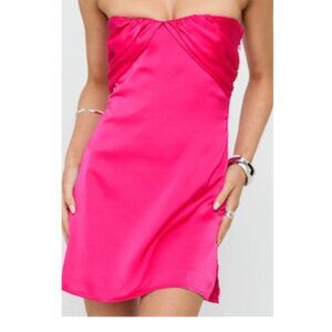 Princess Polly Irena Strapless Mini Dress Hot Pink